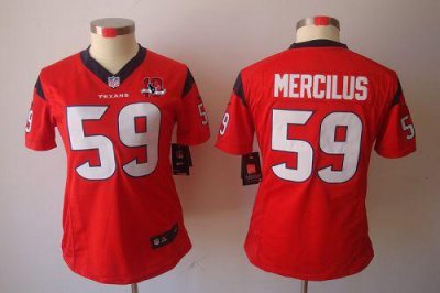 Jerseys Factory Cheap Nike Texans #59 Whitney Mercilus Red Alter