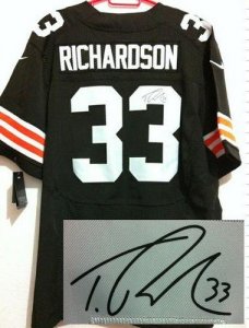 Jerseys Factory Cheap Nike Browns #33 Trent Richardson Brown Tea