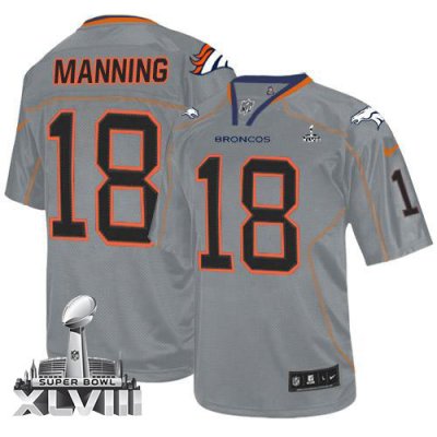 Jerseys Factory Cheap Nike Broncos #18 Peyton Manning Lights Out