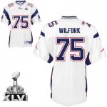 Jerseys Factory Cheap Patriots #75 Vince Wilfork White Super Bow