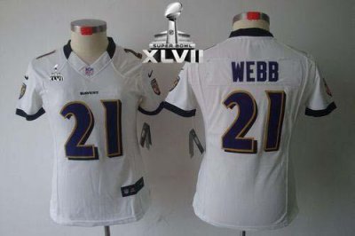 Jerseys Factory Cheap Nike Ravens #21 Lardarius Webb White Super