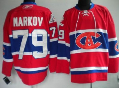 Jerseys Factory Cheap Canadiens #79 Andrei Markov Embroidered Re