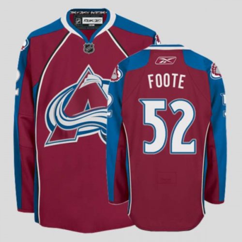Jerseys Factory Cheap Avalanche #52 Foote Embroidered Red NHL Je