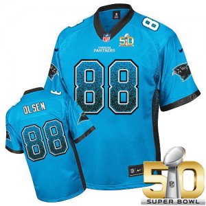 Jerseys Factory Cheap Nike Panthers #88 Greg Olsen Blue Alternat