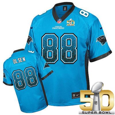 Jerseys Factory Cheap Nike Panthers #88 Greg Olsen Blue Alternat