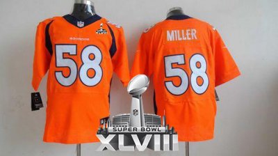 Jerseys Factory Cheap Nike Broncos #58 Von Miller Orange Team Co