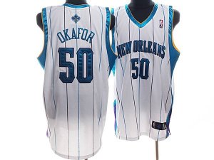 Jerseys Factory Cheap Hornets #50 Emeka Okafor Embroidered White