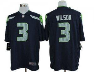 Jerseys Factory Cheap Nike Seahawks #3 Russell Wilson Steel Blue