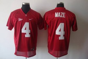 Jerseys Factory Cheap Crimson Tide #4 Marquis Maze Red Embroider