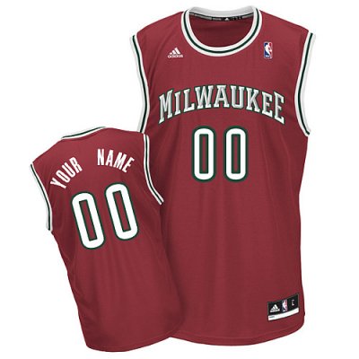 Jerseys Factory Cheap Bucks Personalized Authentic Red NBA Jerse