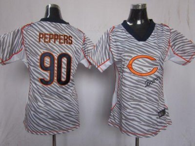 Jerseys Factory Cheap Nike Bears #90 Julius Peppers Zebra Women'