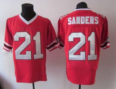 Jerseys Factory Cheap 1992 Mitchell And Ness Falcons #21 Deion S