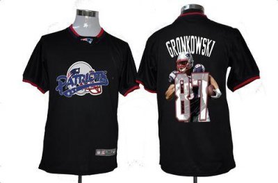 Jerseys Factory Cheap Nike Patriots #87 Rob Gronkowski Black Men