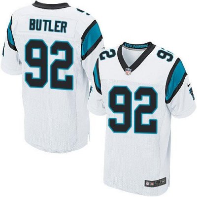 Jerseys Factory Cheap Nike Panthers #92 Vernon Butler White Men'