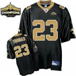 Jerseys Factory Cheap Saints #23 Pierre Thomas Black Super Bowl