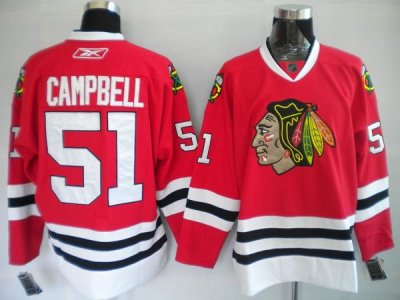 Jerseys Factory Cheap Blackhawks #51 Brian Campbell Embroidered
