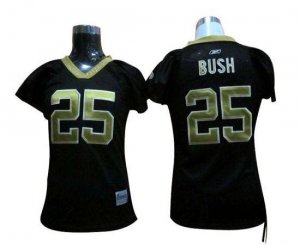 Jerseys Factory Cheap Saints #25 Reggie Bush Black Women's Field
