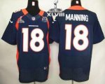 Jerseys Factory Cheap Nike Broncos #18 Peyton Manning Navy Blue