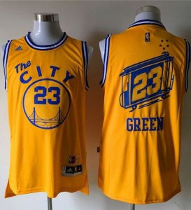 Jerseys Factory Cheap Warriors #23 Draymond Green Gold Throwback