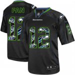 Jerseys Factory Cheap Nike Seahawks #12 Fan New Lights Out Black