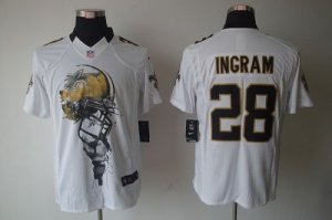 Jerseys Factory Cheap Nike Saints #28 Mark Ingram White Men's Em