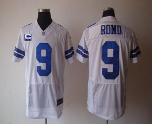 Jerseys Factory Cheap Nike Cowboys #9 Tony Romo White With C Pat