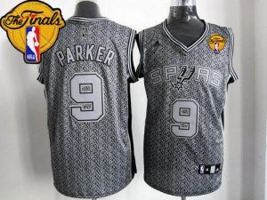Jerseys Factory Cheap Spurs #9 Tony Parker Grey Static Fashion F