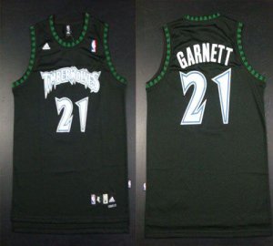 Jerseys Factory Cheap Timberwolves #21 Retro Garnett Black Embro