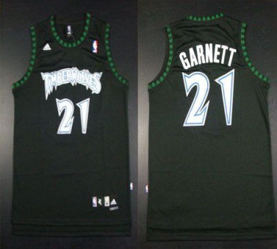 Jerseys Factory Cheap Timberwolves #21 Retro Garnett Black Embro