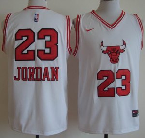 Jerseys Factory Cheap Bulls #23 Michael Jordan White New Fashion
