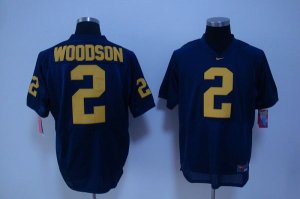 Jerseys Factory Cheap Wolverines #2 Charles Woodson Blue Embroid