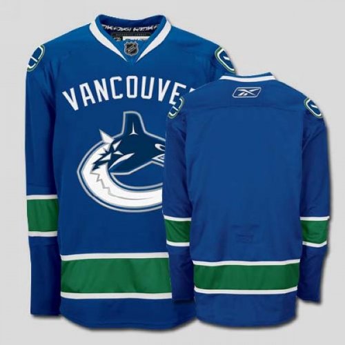 Jerseys Factory Cheap Canucks Blank Embroidered Blue NHL Jersey
