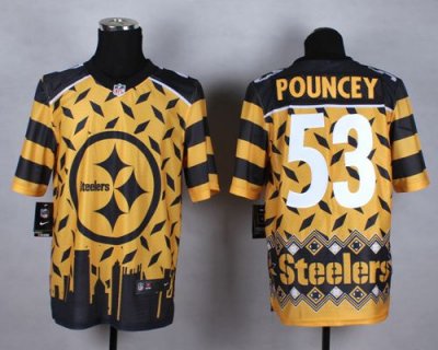 Jerseys Factory Cheap Nike Steelers #53 Maurkice Pouncey Gold Me