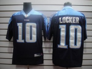 Jerseys Factory Cheap Titans #10 Jake Locker Dark Blue Stitched