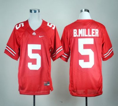 Jerseys Factory Cheap Buckeyes #5 Braxton Miller Red Embroidered