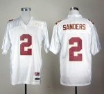 Jerseys Factory Cheap Seminoles #2 Deion Sanders White Embroider