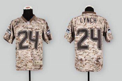 Jerseys Factory Cheap Nike Seahawks #24 Marshawn Lynch Camo USMC