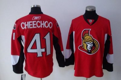 Jerseys Factory Cheap Senators #41 Jonathan Cheechoo Embroidered