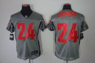 Jerseys Factory Cheap Nike Buccaneers #24 Mark Barron Grey Shado