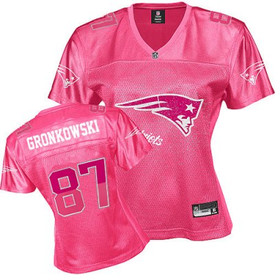 Jerseys Factory Cheap Patriots #87 Rob Gronkowski Pink 2011 Wome