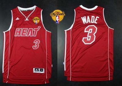Jerseys Factory Cheap Heat #3 Dwyane Wade Red Pride Swingman Fin