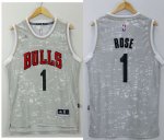 Jerseys Factory Cheap Bulls #1 Derrick Rose Grey City Light Stit