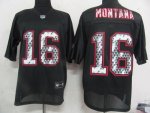 Jerseys Factory Cheap Sideline Black United 49ers #16 Joe Montan