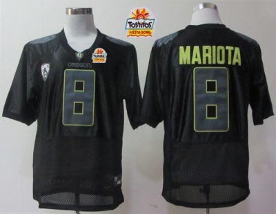 Jerseys Factory Cheap Ducks #8 Marcus Mariota Black Pro Combat P