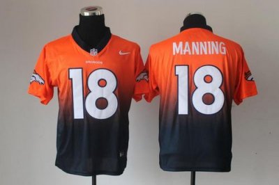 Jerseys Factory Cheap Nike Broncos #18 Peyton Manning Orange/Nav