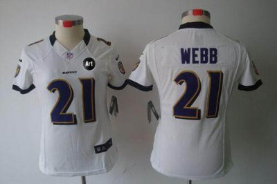 Jerseys Factory Cheap Nike Ravens #21 Lardarius Webb White With
