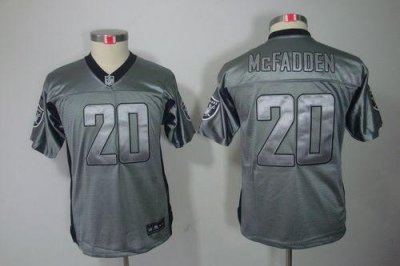 Jerseys Factory Cheap Nike Raiders #20 Darren McFadden Grey Shad