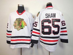 Jerseys Factory Cheap Blackhawks #65 Andrew Shaw White Embroider