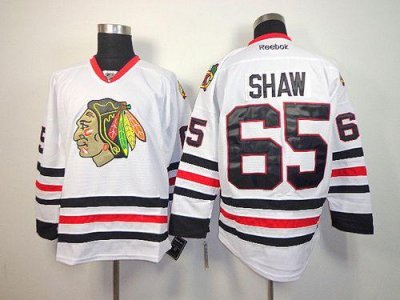 Jerseys Factory Cheap Blackhawks #65 Andrew Shaw White Embroider