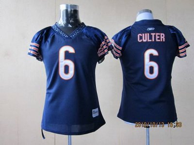 Jerseys Factory Cheap Bears #6 Jay Culter Blue Women's Field Fli